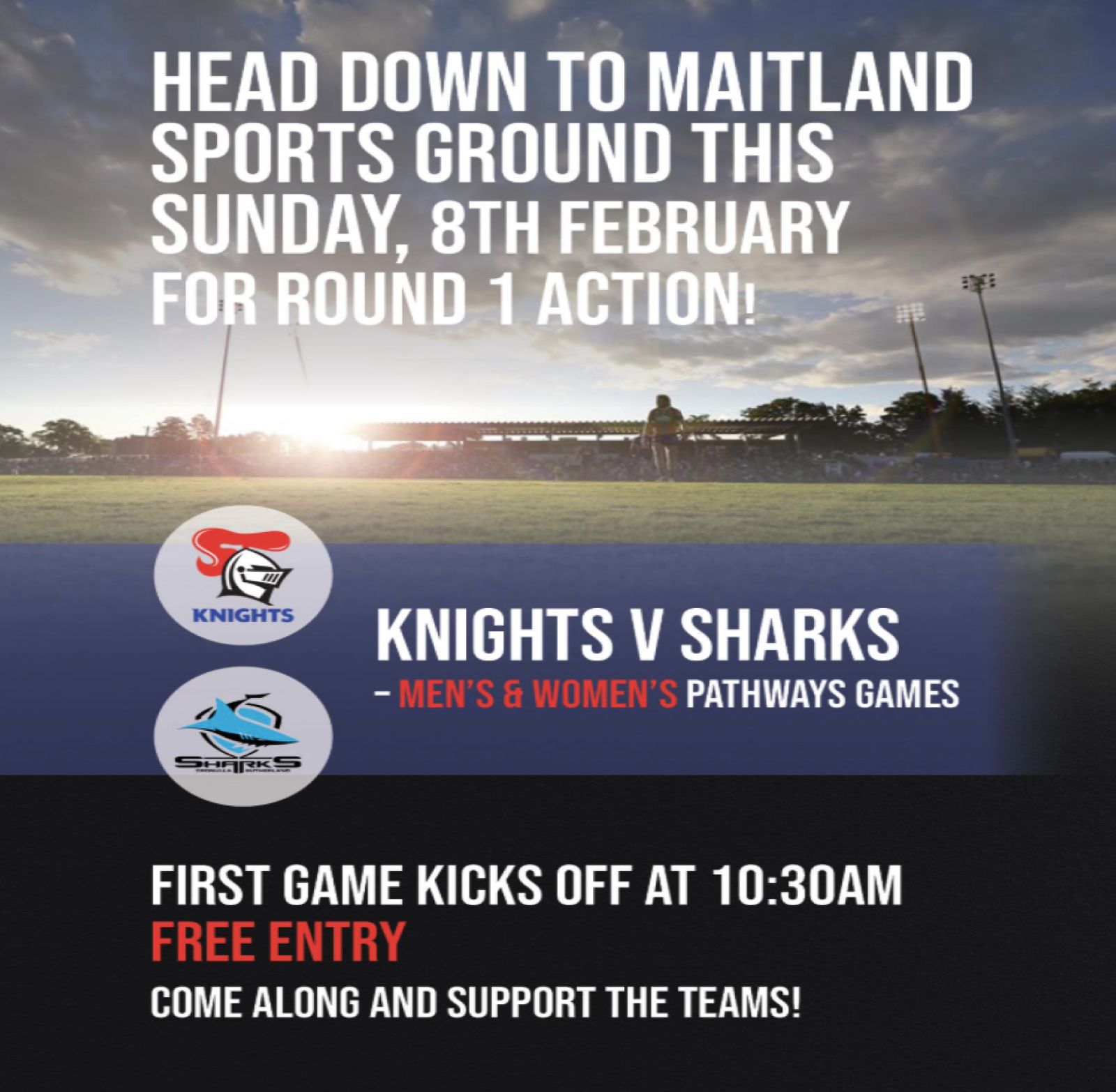 Newcastle Knights v Cronulla Sharks